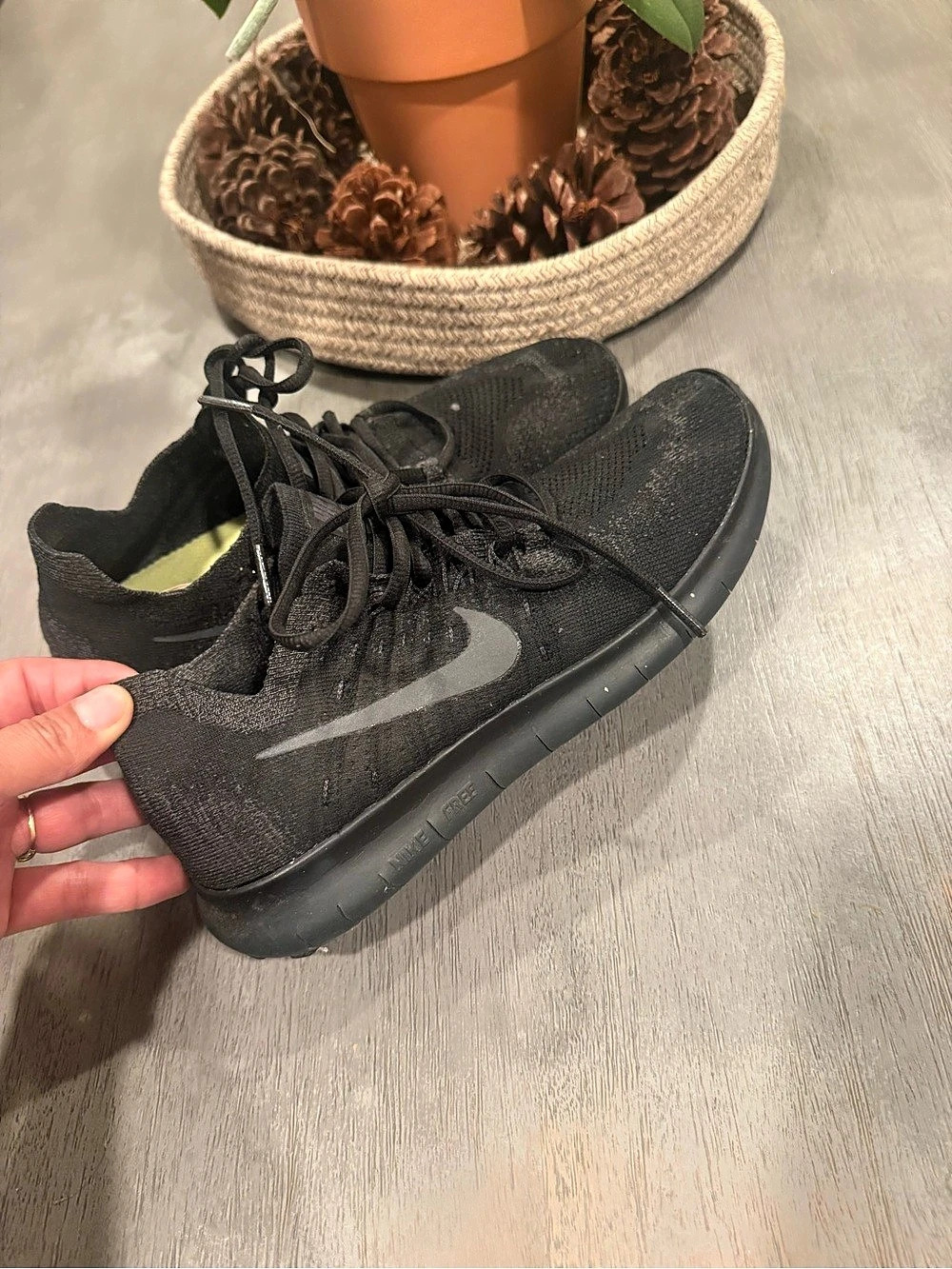 Nike Free RN Flyknit Women's Black Sneakers